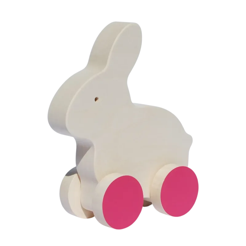 Jouet à pousser, jouet à tirer, jouet en bois - Lapin - FAB-FABRIK