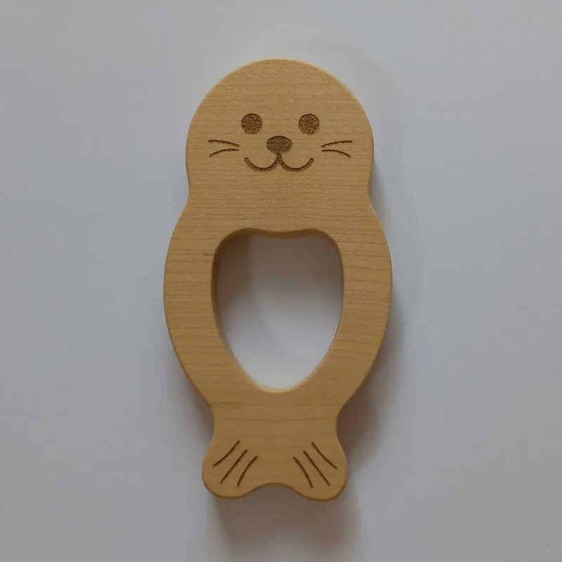 Anneau de dentition en bois - phoque - FAB-FABRIK
