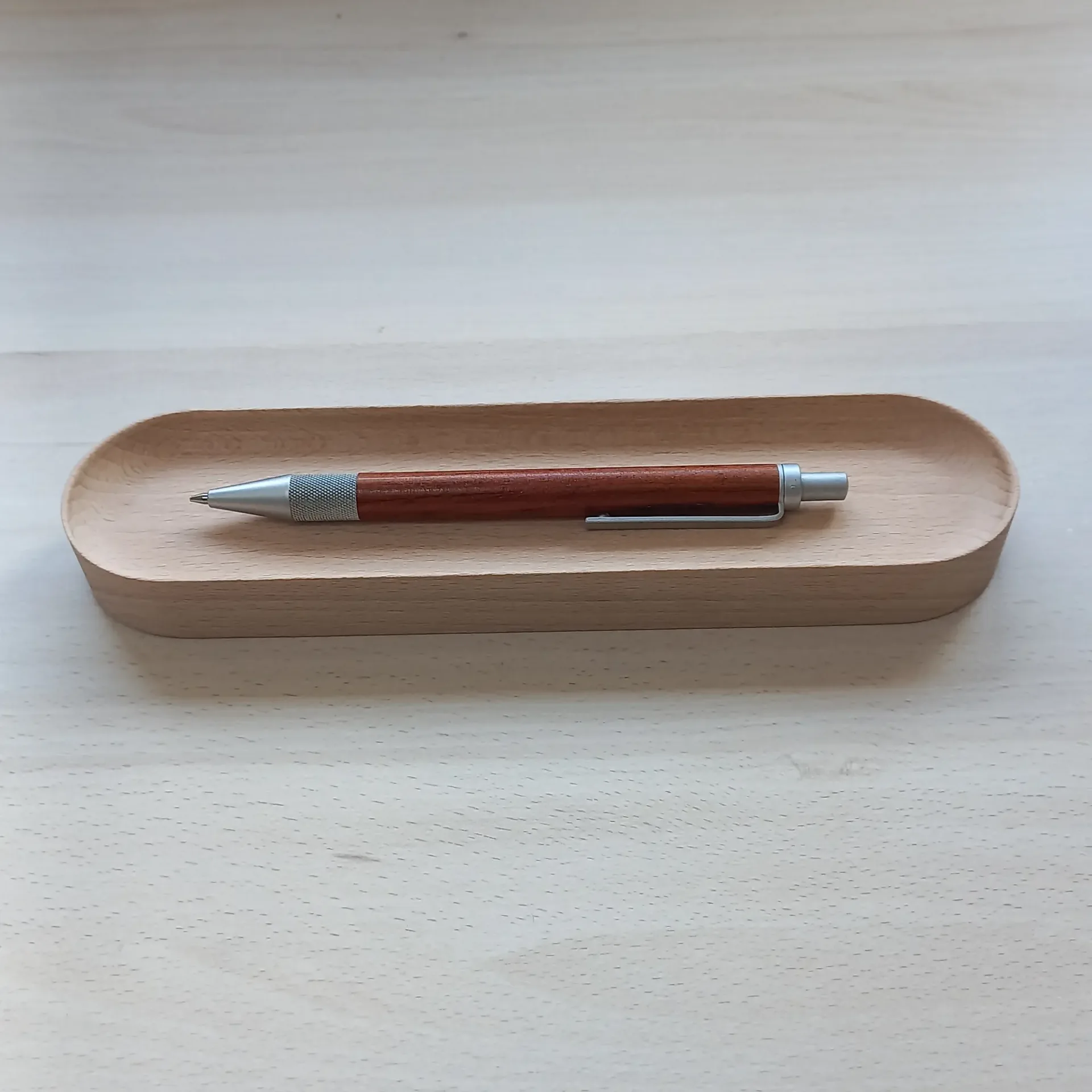 Porte stylo, porte crayon, porte-plume, plateau à stylo en bois de châtaignier, organiseur de bureau