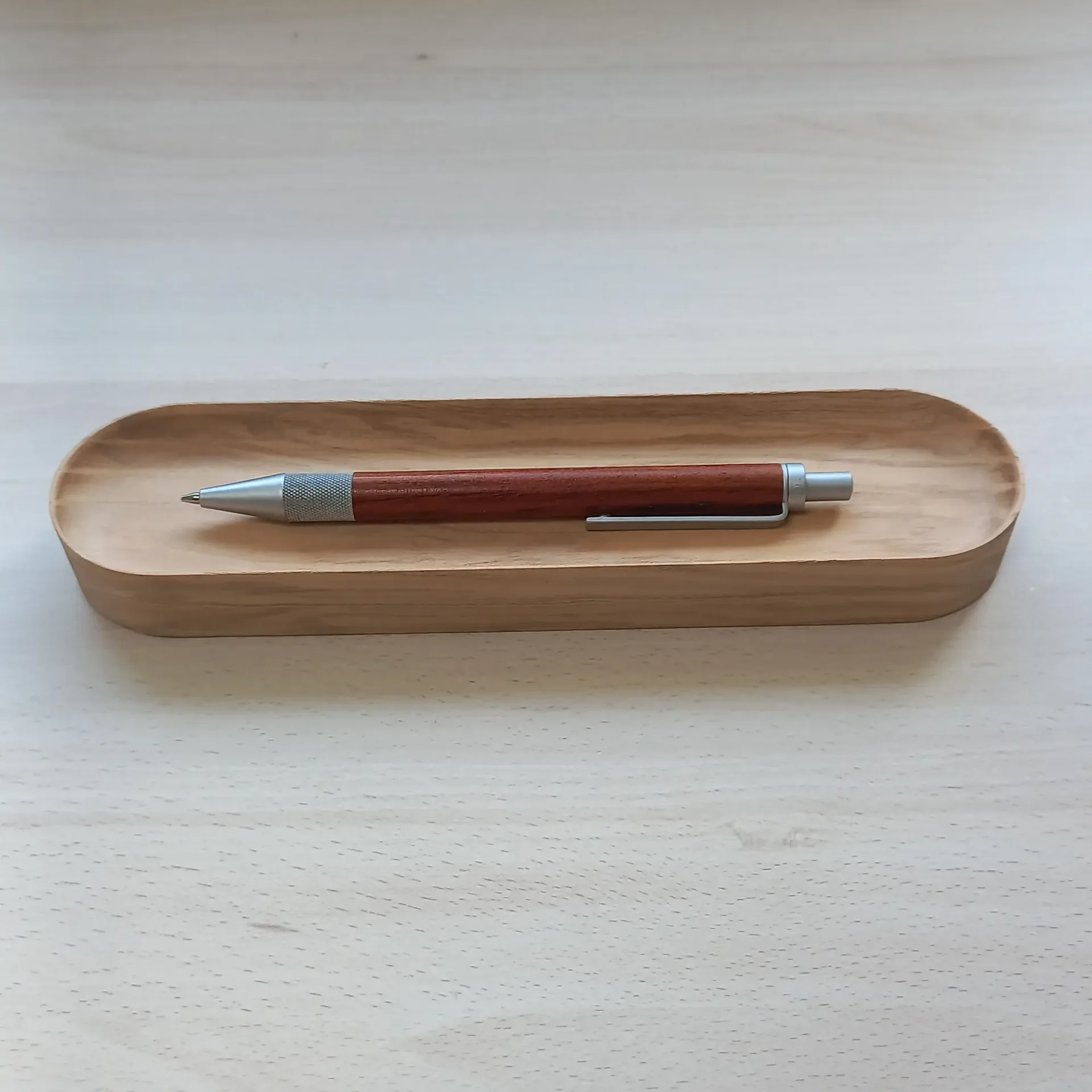 Porte stylo, porte crayon, porte-plume, plateau à stylo en bois de frêne olivier, organiseur de bureau