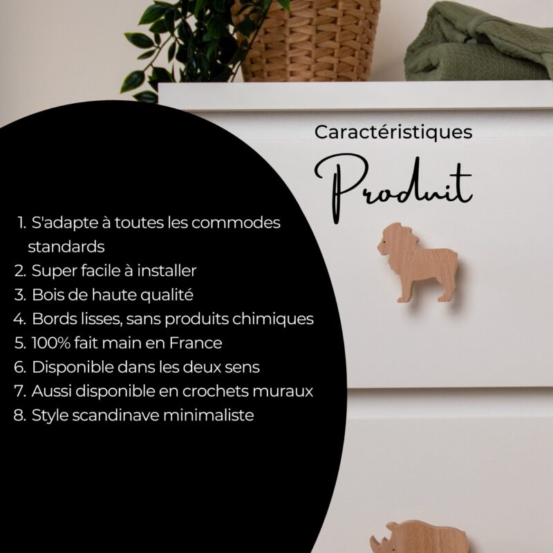 Poignée de tiroir Animaux d'Afrique – Image 2