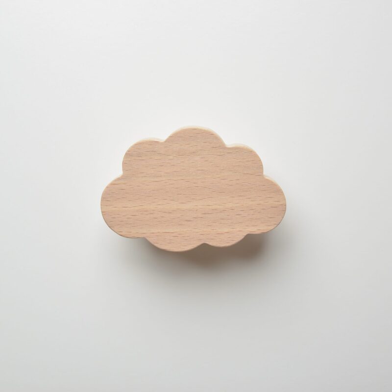 bouton de meuble forme Nuage, en bois, pour chambre d'enfant, thème ciel - FAB-FABRIK