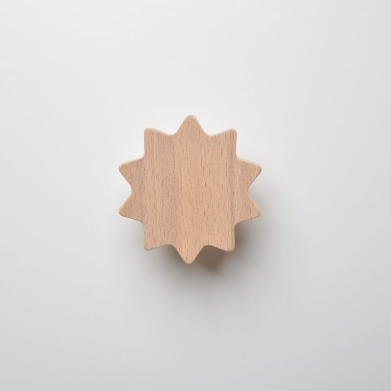 bouton de meuble forme Soleil, en bois, pour chambre d'enfant, thème ciel - FAB-FABRIK