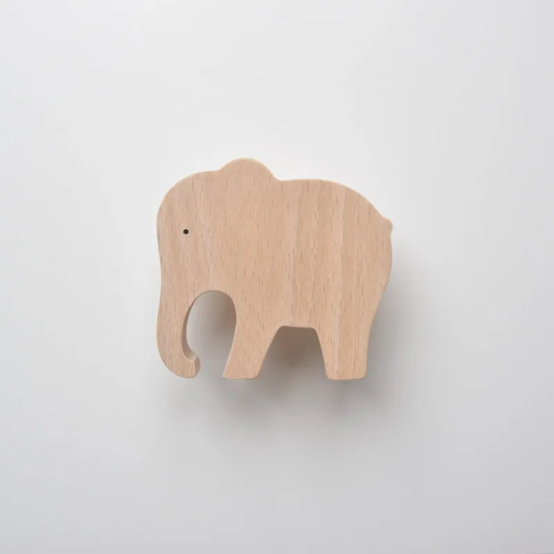 Patère Eléphant - Animaux d'Afrique, safari, jungle - Patère pour enfant en bois - petit modèle - FAB-FABRIK