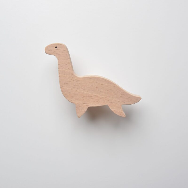 Patère plésiosaure - Patère dinosaure - Patère pour enfant en bois - petit modèle - FAB-FABRIK