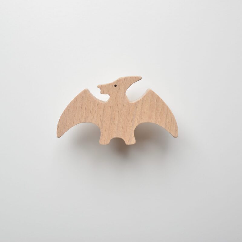Patère ptérosaure - Patère dinosaure - Patère pour enfant en bois - petit modèle - FAB-FABRIK