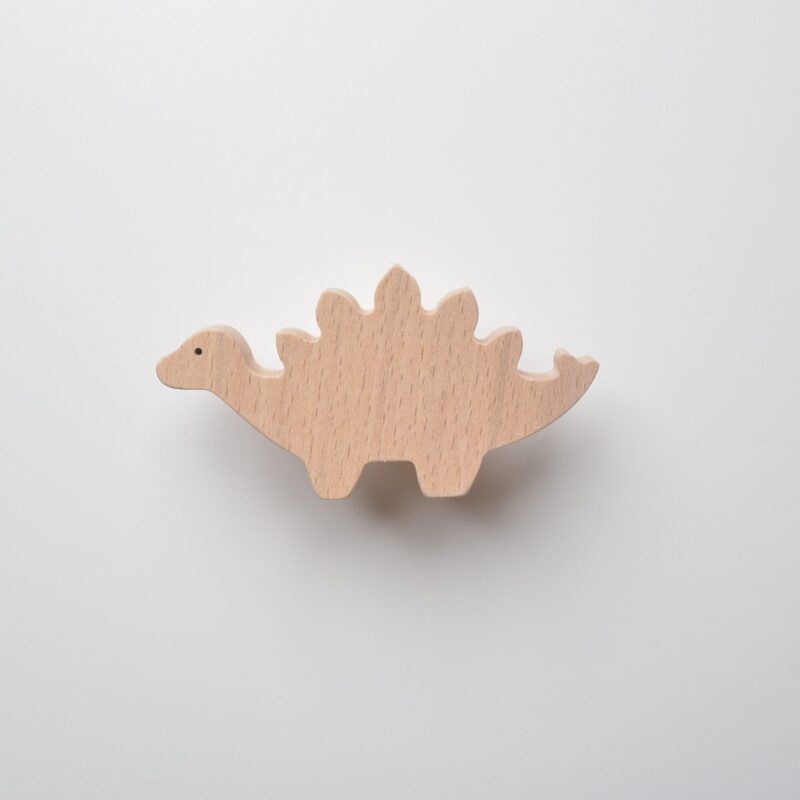 Patère stégosaure - Patère dinosaure - Patère pour enfant en bois - petit modèle - FAB-FABRIK