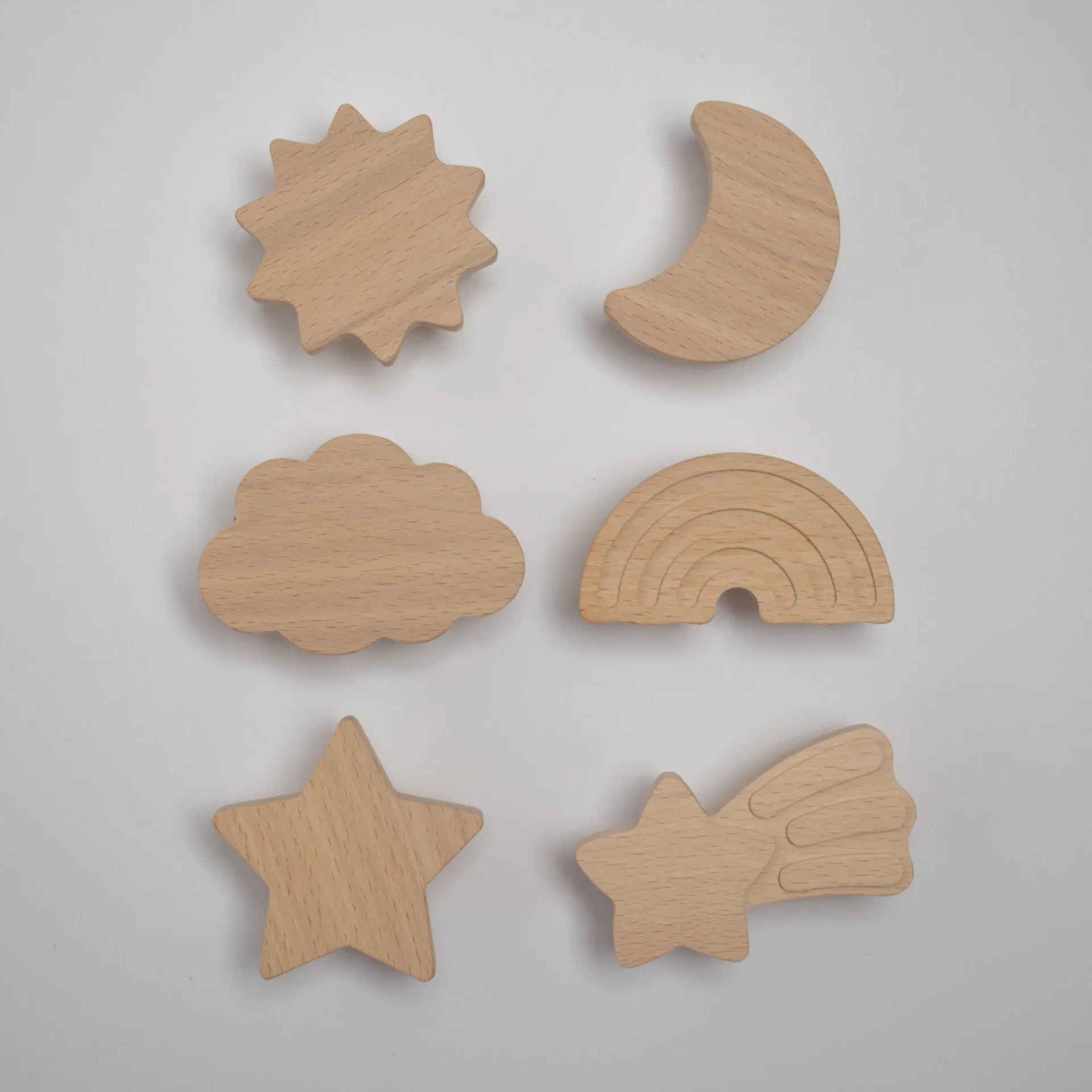 Patères pour enfant en bois thème ciel - petits modèles - FAB-FABRIK