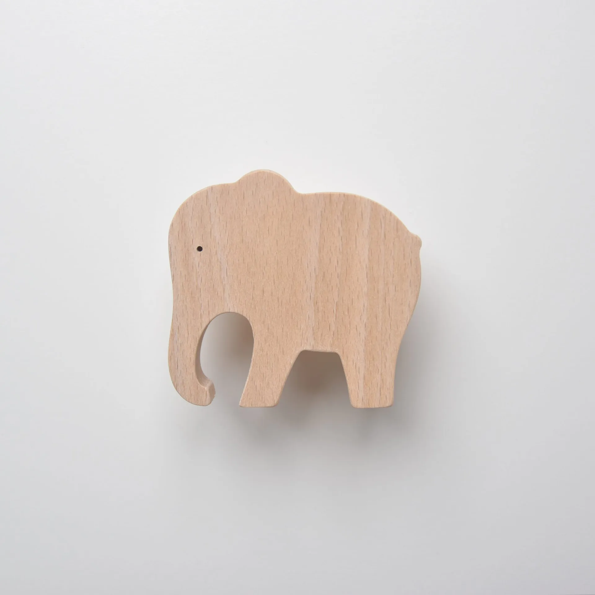 Perchero de pared con forma de elefante - Animales africanos, safari, sabana, jungla - Perchero de madera para niños - Modelo grande, cabeza hacia la izquierda - FAB-FABRIK