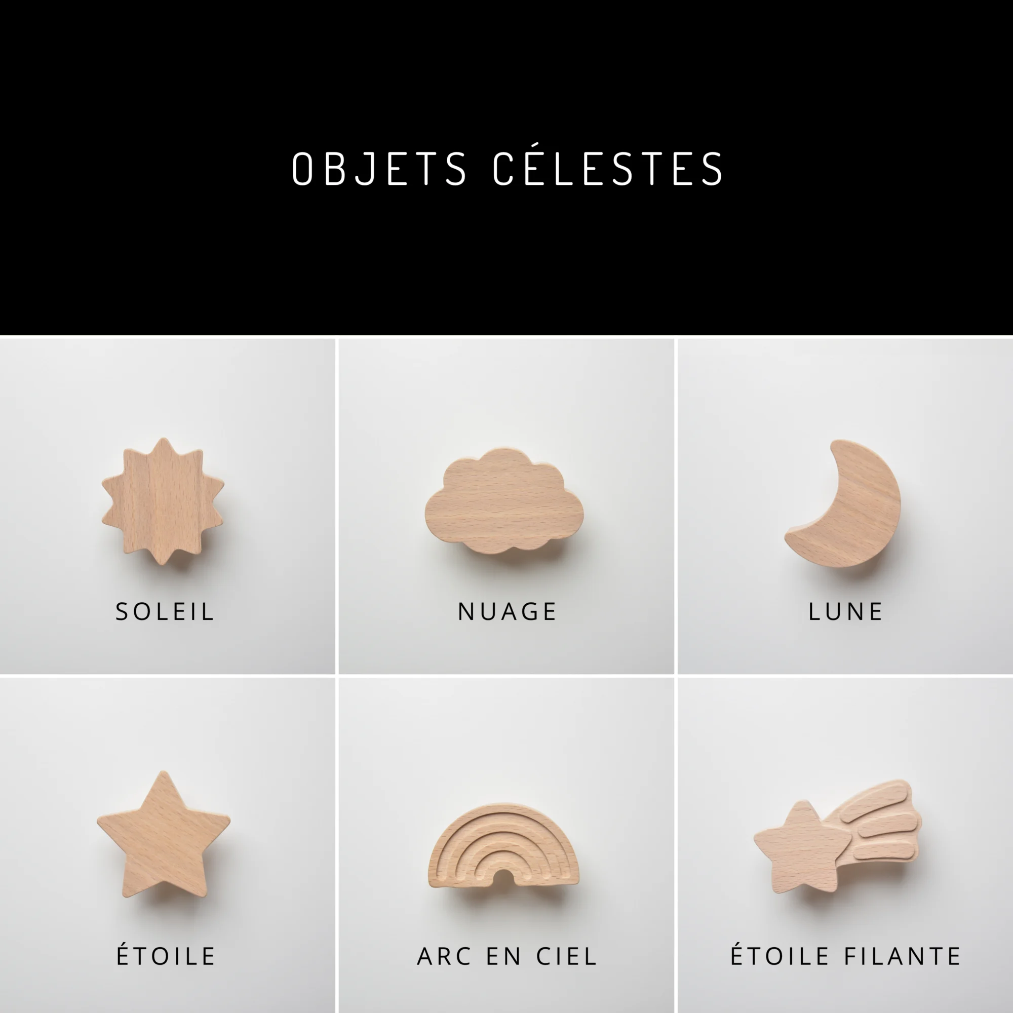 boutons de meuble pour enfants, thème ciel - FAB FABRIK