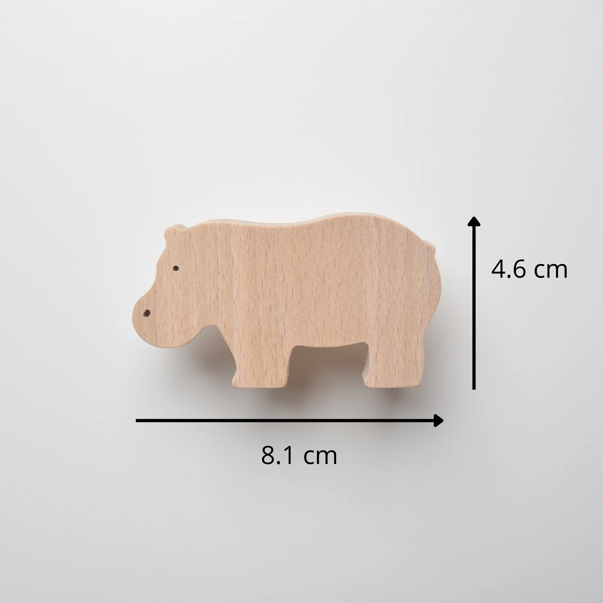 Bouton de meuble enfant Hippopotame, Poignée de meuble pour enfant - Décoration safari, Animaux d'Afrique, Chambre enfant - Taille - FAB FABRIK