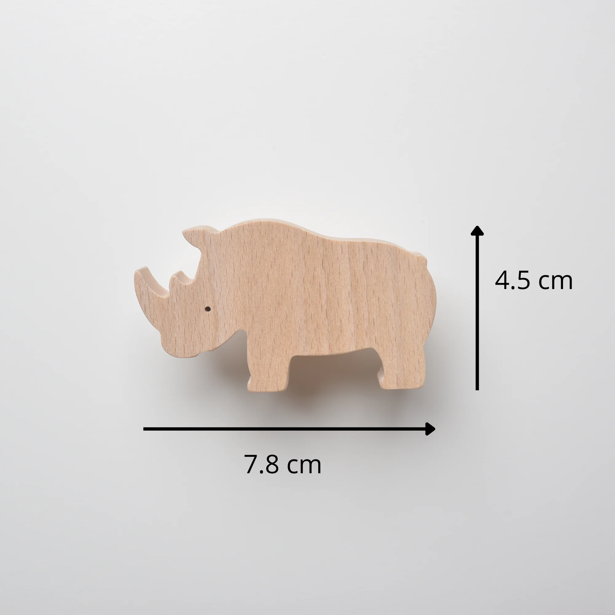 Bouton de meuble enfant Rhinocéros, Poignée de meuble pour enfant - Décoration safari, Animaux d'Afrique, Chambre enfant - Taille - FAB FABRIK